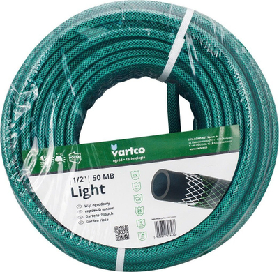 Zorrë kopshti Vartco Garden Hose, 3 shtresa, 1/2" 50m, e gjelbër