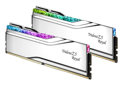 Memorie RAM G.Skill Trident Z5 Royal DDR5, 96GB 6800MHz CL34, Dual Channel XMP, ngjyrë argjendi me RGB