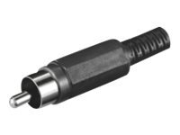 Konektor RCA OEM mashkull, për kabllo audio video, i zi