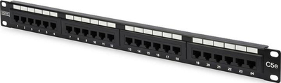 Panel rrjeti Digitus 19" 1U me 24 porta RJ45, LSA Cat.5e (DN-91524U)