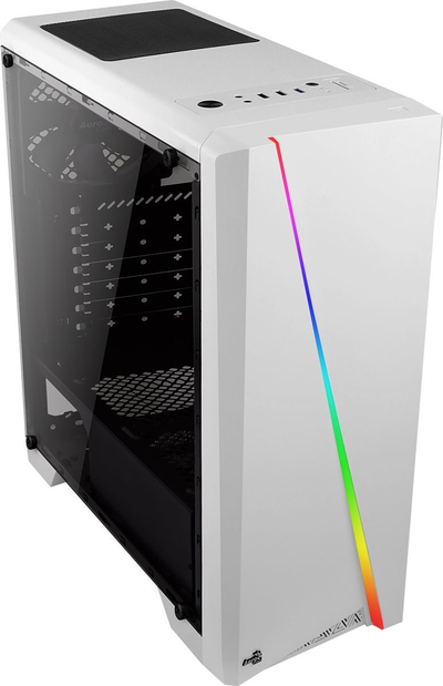 Куќиште за компјутер Aerocool Cylon, бело, Midi Tower