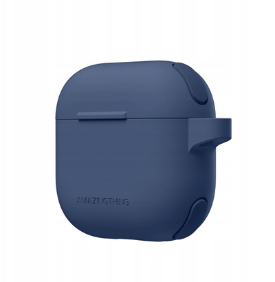 Mbulesë kufjesh AmazingThing Omni Case për AirPods 4, mbrojtëse, blu e errët