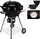 Grill qymyri ProGarden Kettle, me kapak dhe termometër, me rrota, i zi