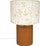 Lampë komodine Atmosphera VIBE, 38.5cm, E27 60W, terrakote e bardhë