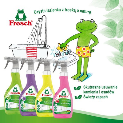 Solucion për kabinë dushi Frosch Grape, kundër gëlqeres, rimbushës 1L