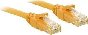 Kabllo rrjeti Lindy Patch Cable Cat6, 1m, U UTP, e verdhë
