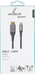 Kabllo ESTUFF ES607102 USB C në HDMI, 2m, 4K, gri