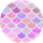 Mbajtëse telefoni PopSockets 800943 PopGrip, model mermaid, rozë vjollcë