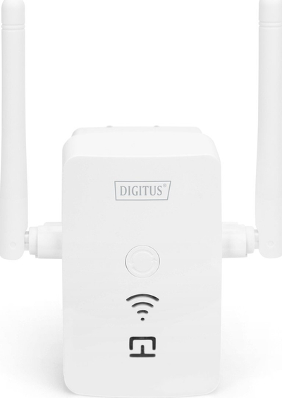 Ripetues Wi‑Fi Digitus DN-7065, 300 Mbps, 2.4 GHz, me USB, i bardhë