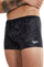 Rroba banje burra Speedo Valmilton Aquashort, prerje e ngushtë, EnduraFlex, të zeza me print