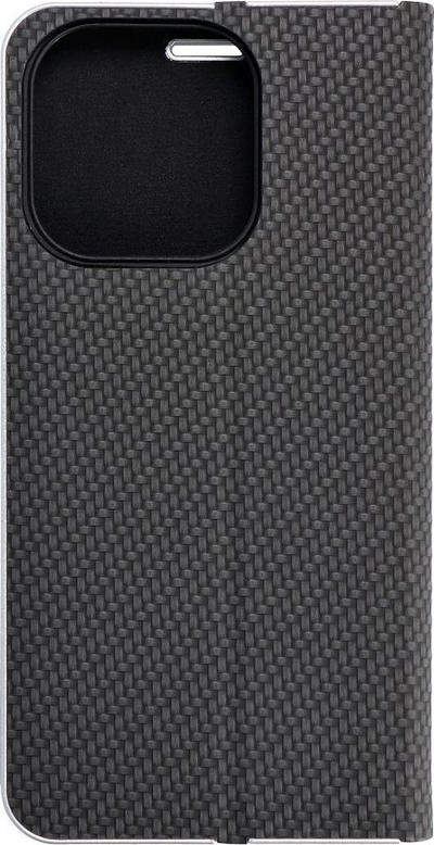 Këllëf portofol Vennus Book Carbon për iPhone 15 Pro, me magnet, me stand, i zi