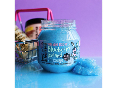 Skrab trupi Bisou Bio MonoLove Blueberries, 250 ml