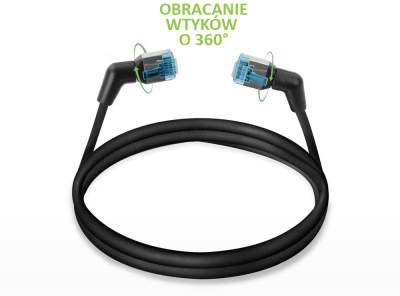 Мрежен кабел Techly ICOC U6A TPE36 010B, Cat6a U UTP, 1m