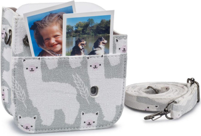 Çantë kamerë Cullmann Rio Fit 120 Llama, për Instax Mini 12, me rrip shpatulle, e bardhë me lama