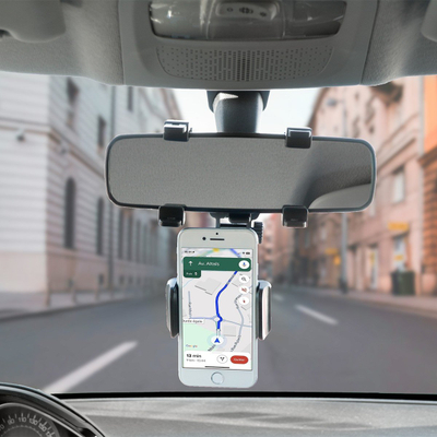Универзален држач за телефон Mobilis 001377, до 7\", ротација 360°, црн
