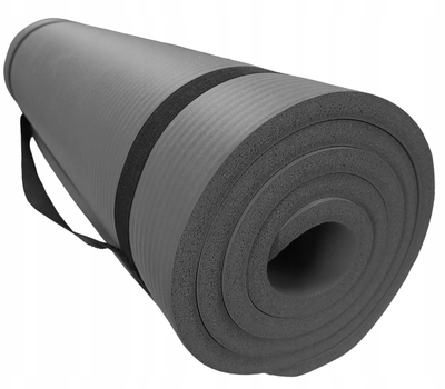 Tapet yoga Kubisport Foam, 183 x 60 cm, 1.2 cm trashësi, i zi