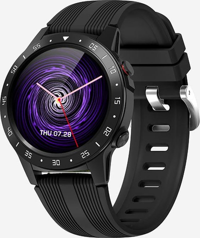 Smartwatch Maxcom FW37 Argon, ekran IPS me prekje, Bluetooth 5.0, ngjyrë e zezë