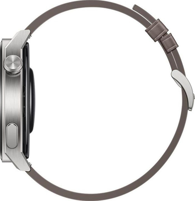 Orë e mençme Huawei Watch GT 3 Pro 46mm, ekran AMOLED 1.43", GPS, titan me rrip lëkure gri
