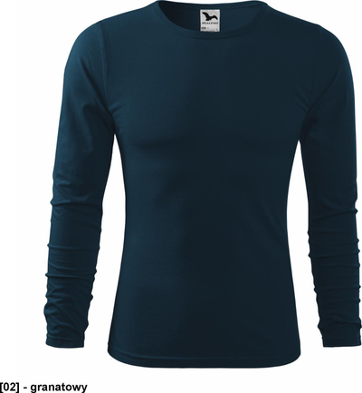 Bluza me mëngë të gjata Malfini Fit-T LS MLI-11902, pambuk, slim fit, blu navy