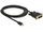 Kabllo Delock DisplayPort Mini - DVI-D 83989, 2m, e zezë