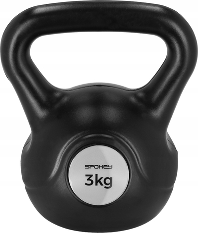 Peshë kettlebell Spokey 940842, 3 kg, plastike, e zezë