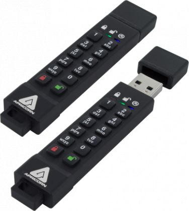 USB Apricorn Aegis Secure Key 3z, 128GB, USB 3.1, e zezë