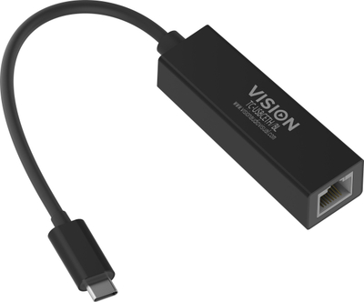 Adaptor USB C në RJ45 Vision TC USBCETH/BL, Gigabit Ethernet, i zi