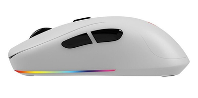 Гејминг глушец Savio Rift, безжичен 2.4 GHz, RGB, бел