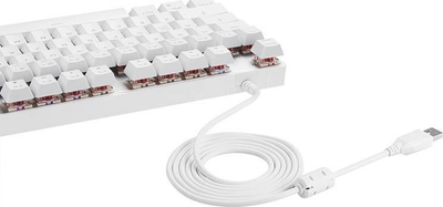 Гејмерска тастатура Motospeed CK82, механичка Outemu Red, RGB, бела