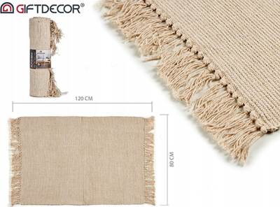 Tapet pambuku Giftdecor Carpet Cotton, 80 x 120 cm, gri