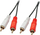 Kabllo Lindy RCA (Cinch) x2 - RCA (Cinch) x2 (35662), 3m, e zezë