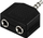Adaper audio Deltaco Splitter, 3.5mm, 2 porta, i zi