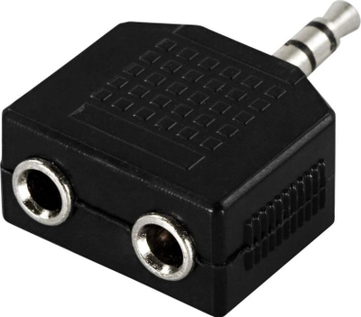 Adaper audio Deltaco Splitter, 3.5mm, 2 porta, i zi
