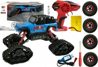 Makinë me telekomandë LEANToys Jeep All Terrain R / C, e kaltër