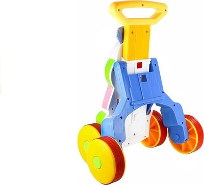 Lodër ecëse për bebe Hippo, me muzikë, dorezë e rregullueshme, shumëngjyrëshe