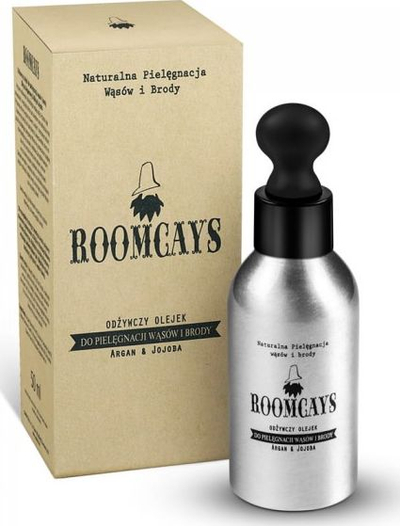 Vaj ushqyes për mjekër ROOMCAYS Argan Jojoba, 50ml, për mustaqe edhe mjekër