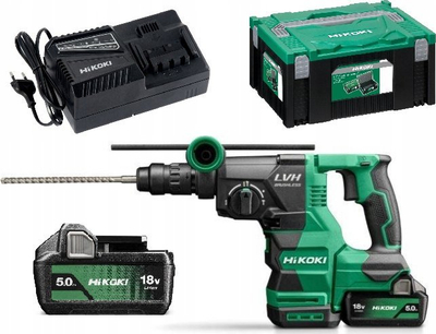Бушилка чекан без кабел Hikoki DH1826DC, бесчеткаста, заменлива главa, зелена