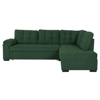Sofa këndore djathtë Jade 250x80-180x73-88Hcm (HM3144.05R), gjelbër
