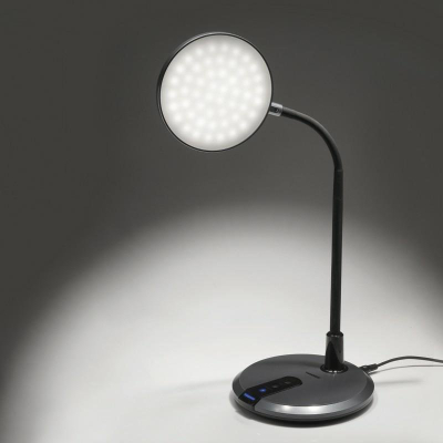 Llambë tavoline LED, 104 LED SMD, 3 lloje drite, gri