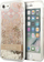 Kapak telefoni Guess Glitter, për iPhone SE 2022 SE 2020 7 8, plastik, ngjyrë ari