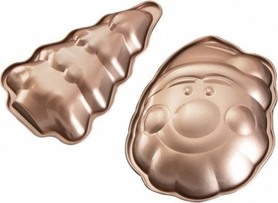 Forma pjekjeje Berlinger Haus BH-6948, set për Krishtlindje, jo ngjitëse, ngjyrë rose gold