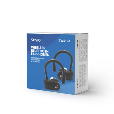 Dëgjuese Savio TWS-03, Wireless, të zeza / të hirta