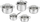 Set tenxherësh Tefal Duetto+ G719SA74, 10 pjesë, çelik inox, argjendtë