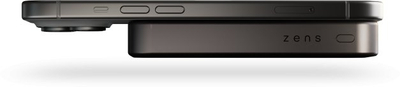 Надворешна батерија ZENS Slim Qi2 Aluminium, 10000mAh, безжично полнење, црна