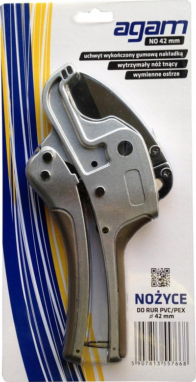 Gërshërë për tuba plastike Rafen No 42, Ø42 mm, metalike, gri