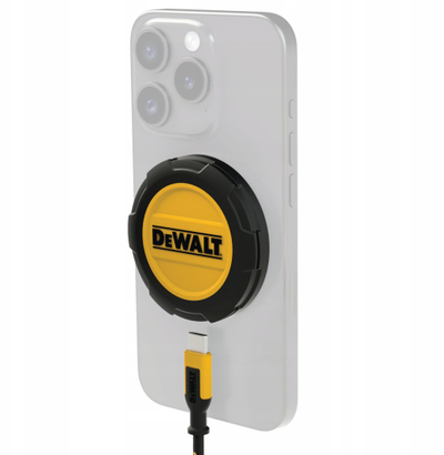Karikues wireless magnetik DeWalt, 15W, USB USB C, i zi verdhë