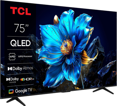 TV TCL 75T69C, 75\", QLED 4K, 144Hz, i zi