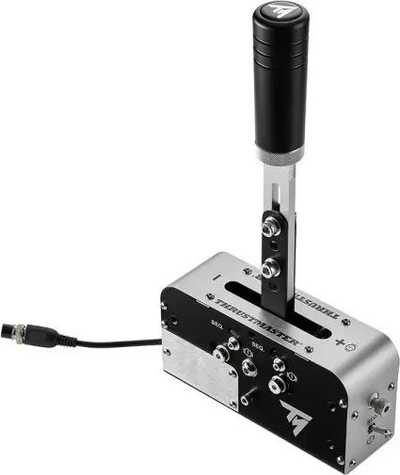 Fren dore gaming Thrustmaster TSS Handbrake 4060306, 2 në 1 me ndërrues marshesh, USB, e zezë argjendtë