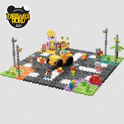 Set ndërtimi Marioinex Mini Waffle City Street, 280 elemente, me figura, shumëngjyrësh