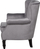 Fotolje SVEDALA Wingback, kadife, stil Çesterfild, gri